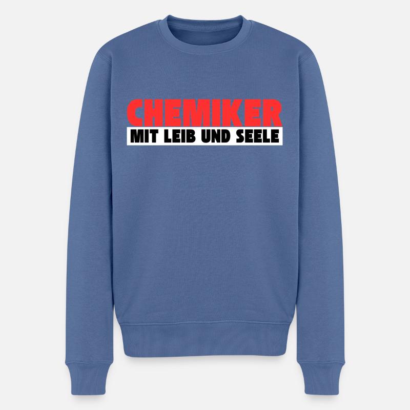 Chemiker mit Leib und Seele - Männer Premium Bio Pullover - Taubenblau