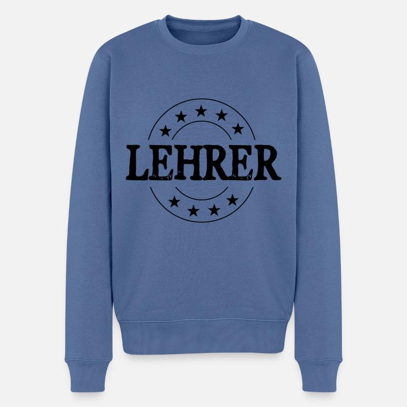 Lehrer Beruf - Männer Premium Bio Pullover - Taubenblau