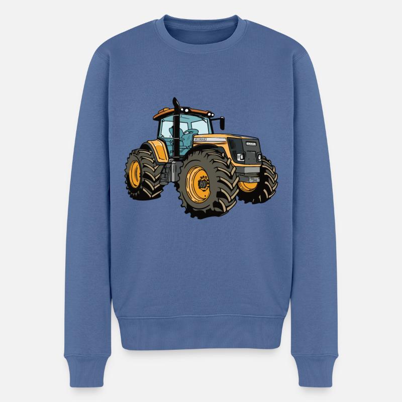 Traktor Symbol - Männer Premium Bio Pullover - Taubenblau