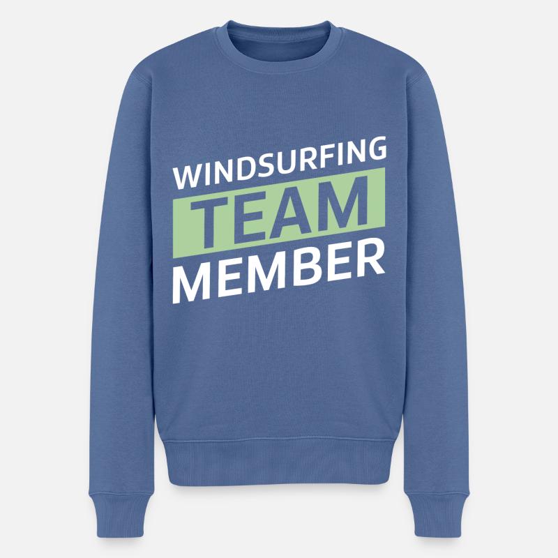 Windsurfing Team - Männer Premium Bio Pullover - Taubenblau