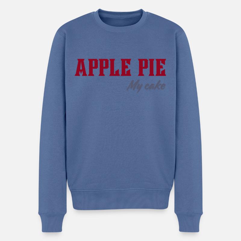 Mein Apfelkuchen - Männer Premium Bio Pullover - Taubenblau