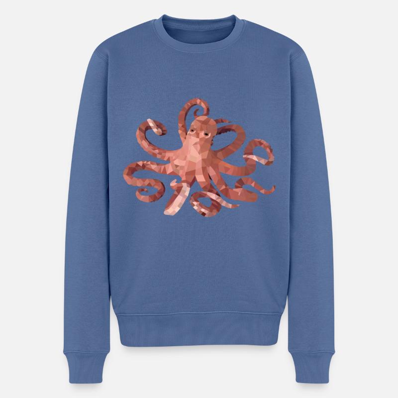 Octopus Octopus Squid Design - Pull Premium bio Homme - bleu pigeon