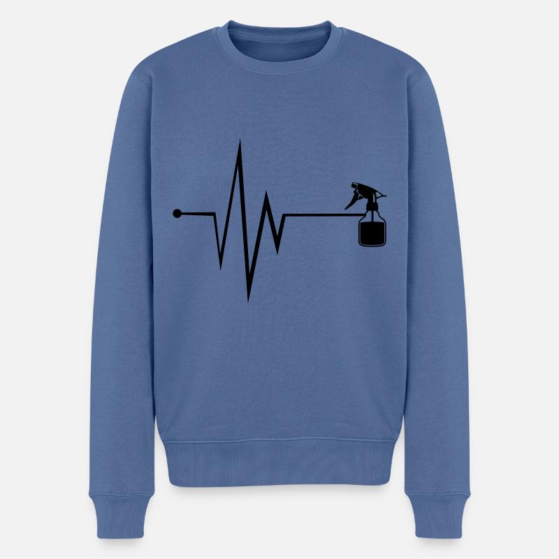 Pouls de barbier - Pull Premium bio Homme - bleu pigeon