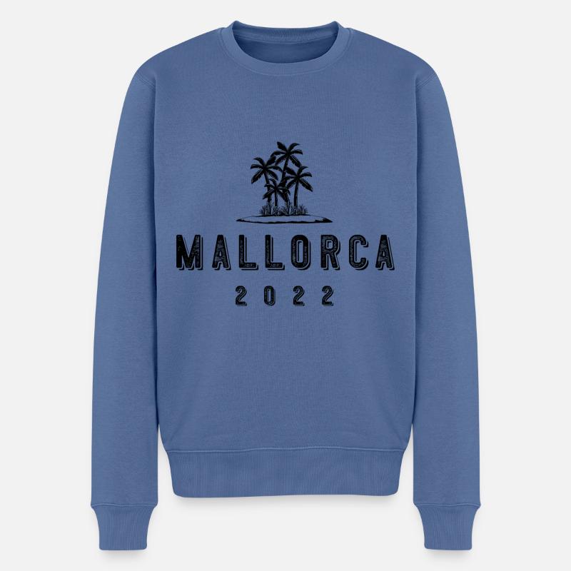 Majorque 2022 - Pull Premium bio Homme - bleu pigeon