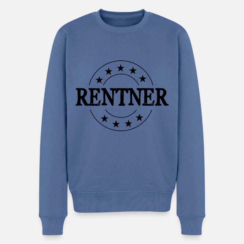 Rentner Rente - Männer Premium Bio Pullover - Taubenblau