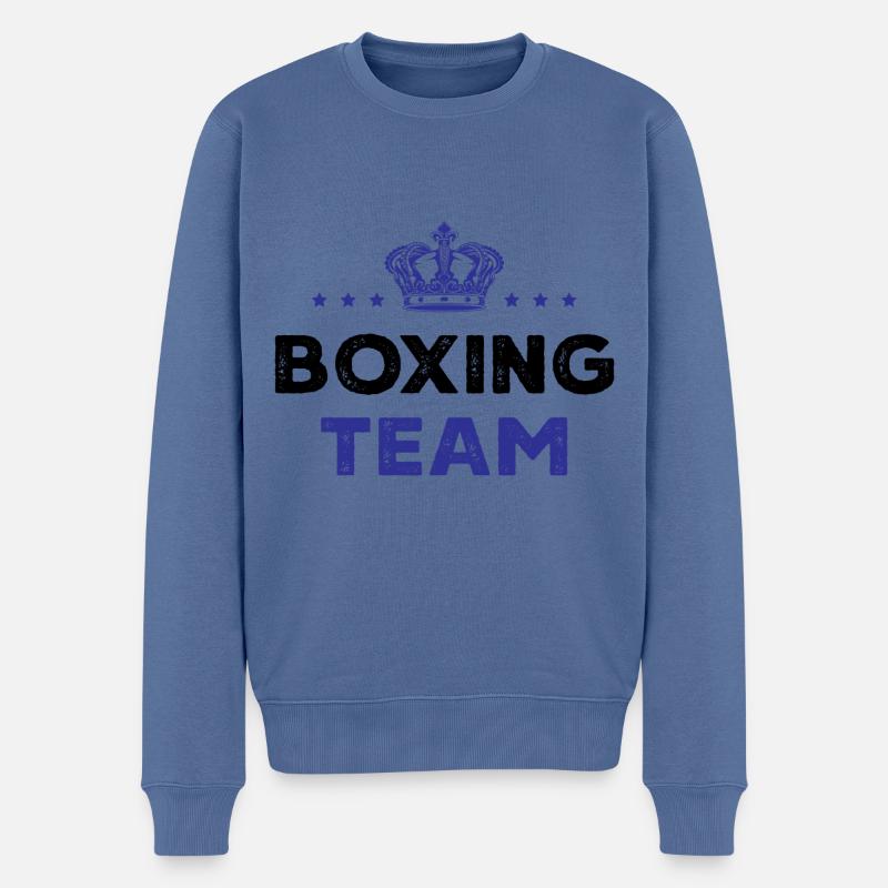 Équipe de boxe - Pull Premium bio Homme - bleu pigeon