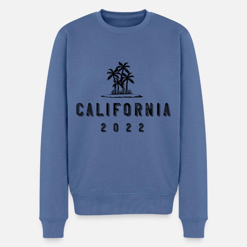 California 2022 - Männer Premium Bio Pullover - Taubenblau