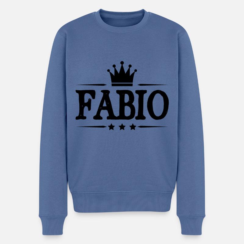 Fabio - Pull Premium bio Homme - bleu pigeon