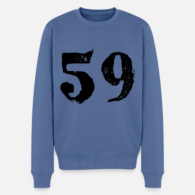 Maillot numéro 59 - Pull Premium bio Homme - bleu pigeon