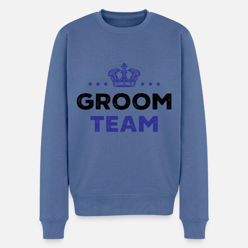 Groom Team - Männer Premium Bio Pullover - Taubenblau