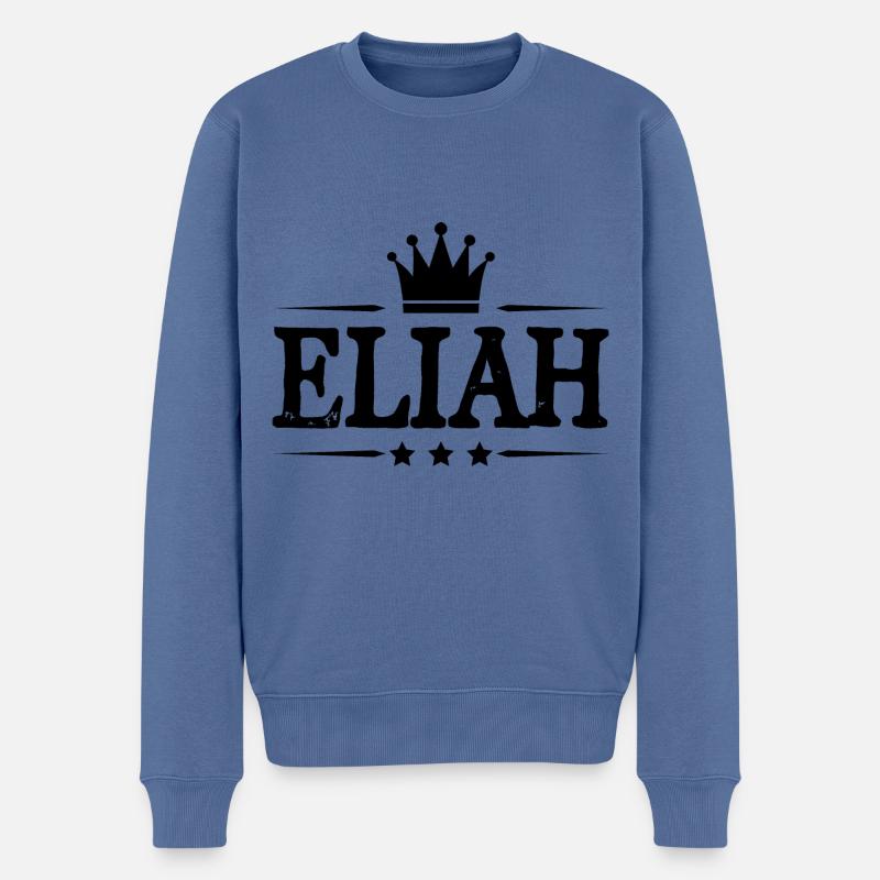 Élie - Pull Premium bio Homme - bleu pigeon