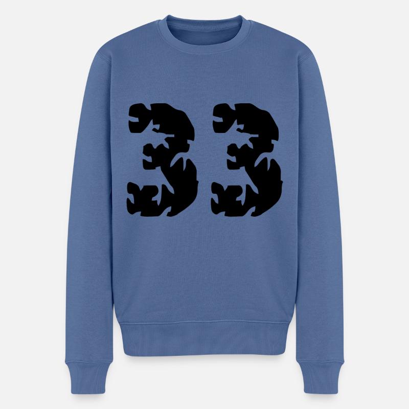 33 Maillot numéro - Pull Premium bio Homme - bleu pigeon