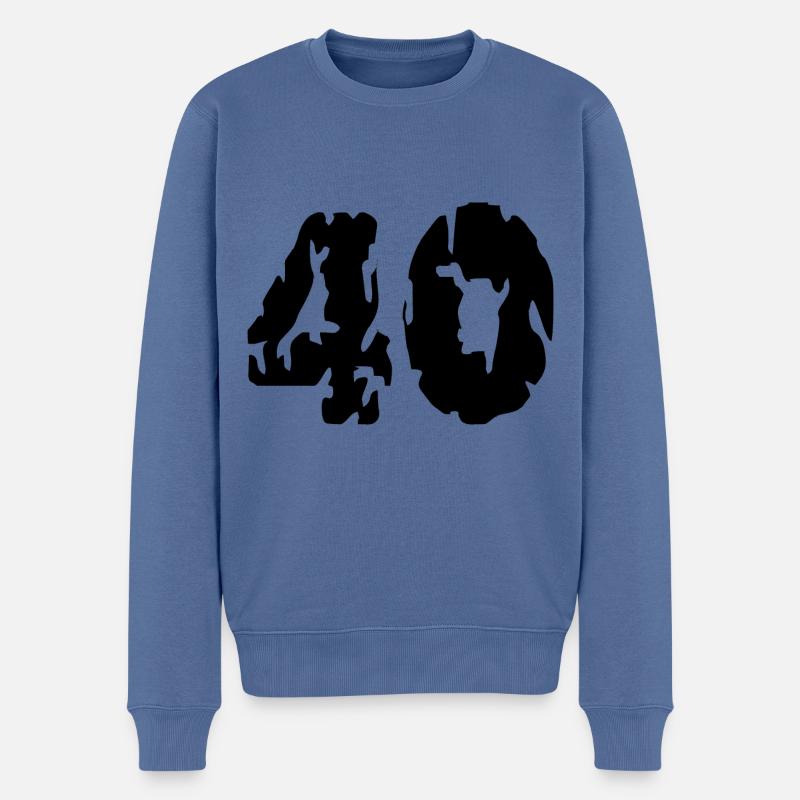 Maillot 40 numéros - Pull Premium bio Homme - bleu pigeon