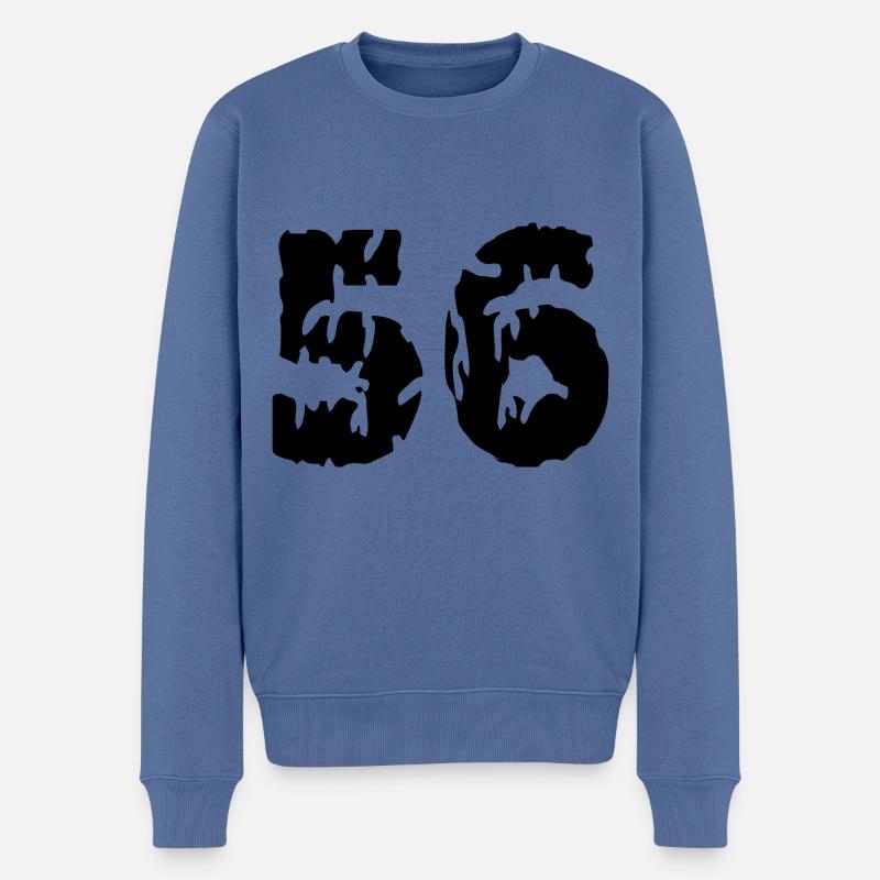 56 Maillot numéro - Pull Premium bio Homme - bleu pigeon