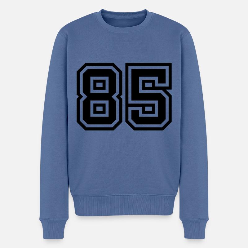 85 Zahl Symbol - Männer Premium Bio Pullover - Taubenblau