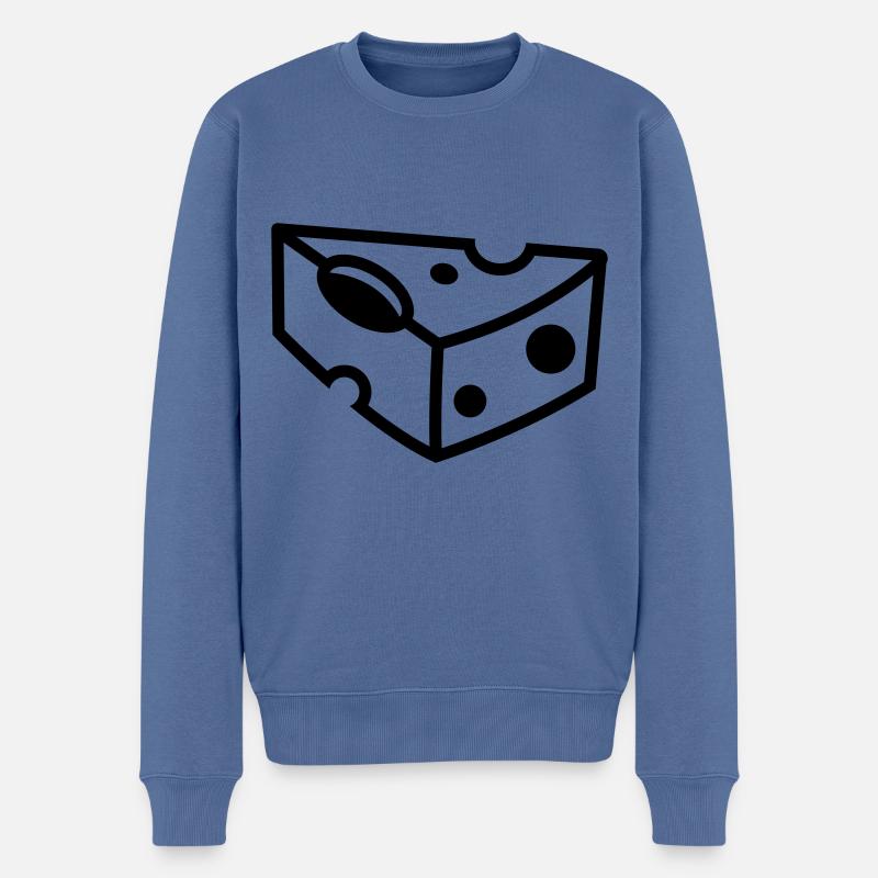 Symbole du fromage - Pull Premium bio Homme - bleu pigeon