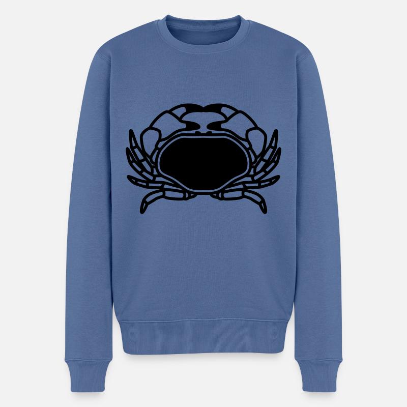 Krebs tier - Männer Premium Bio Pullover - Taubenblau