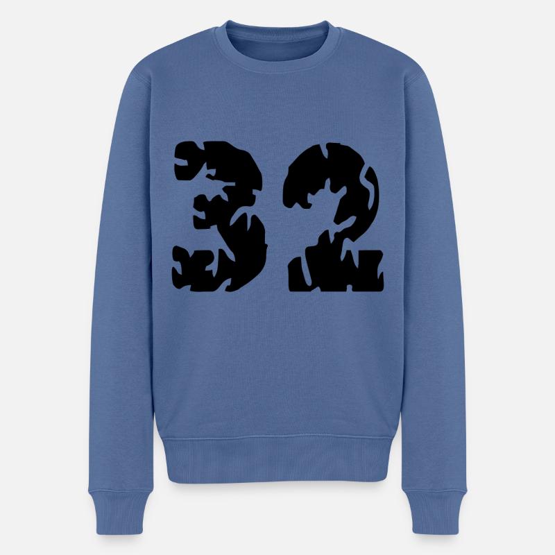 Maillot 32 Numéro - Pull Premium bio Homme - bleu pigeon