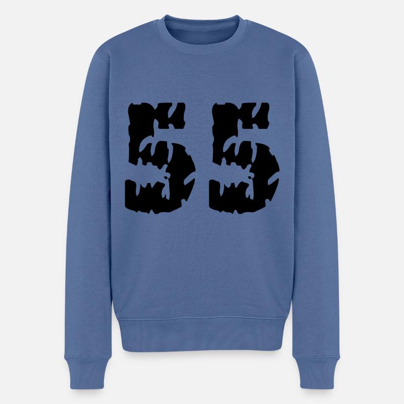 Maillot 55 numéro - Pull Premium bio Homme - bleu pigeon
