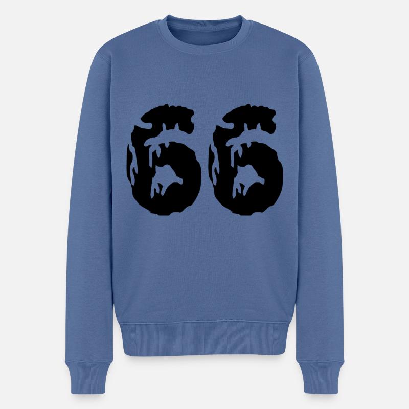 66 Maillot numéro - Pull Premium bio Homme - bleu pigeon