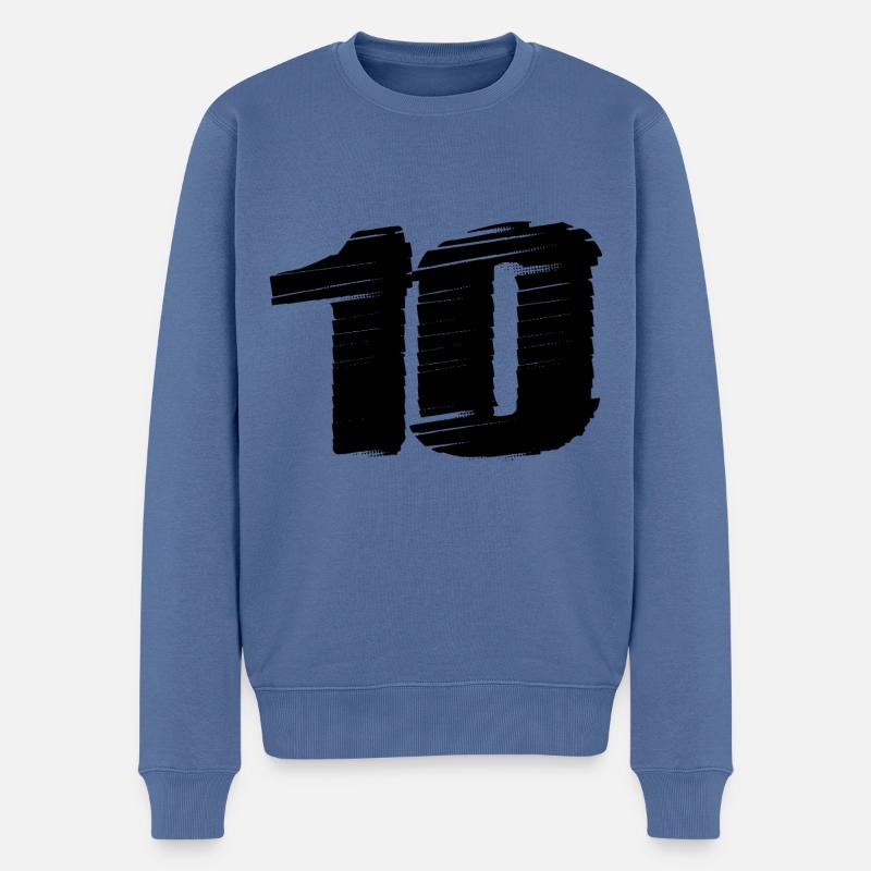 Maillot 10 numéro - Pull Premium bio Homme - bleu pigeon