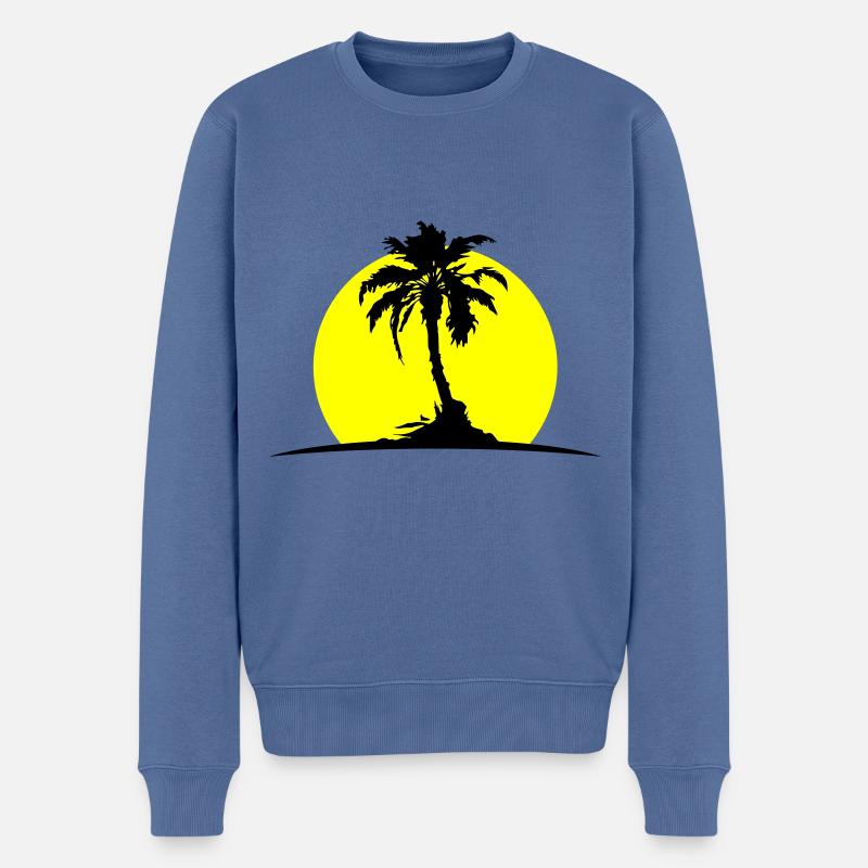Soleil de Palm Island - Pull Premium bio Homme - bleu pigeon