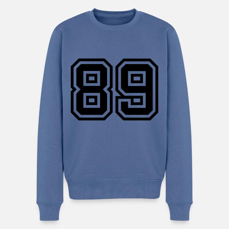 Symbole numérique 89 - Pull Premium bio Homme - bleu pigeon