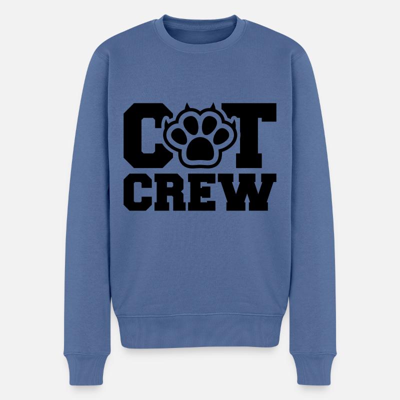 Équipage Cat - Pull Premium bio Homme - bleu pigeon
