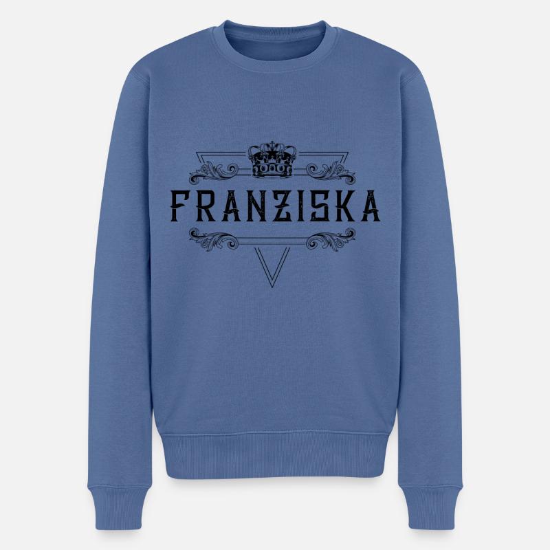 Nom Franziska - Pull Premium bio Homme - bleu pigeon