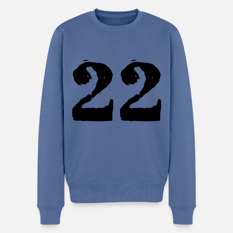 Maillot à 22 numéros - Pull Premium bio Homme - bleu pigeon