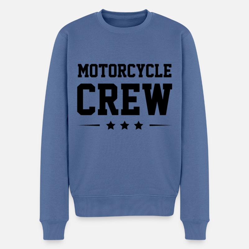 Motorcycle Crew - Männer Premium Bio Pullover - Taubenblau