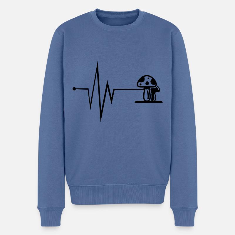 Pouls de champignon - Pull Premium bio Homme - bleu pigeon