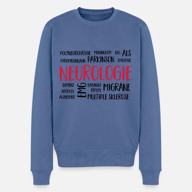 neurologie - Männer Premium Bio Pullover - Taubenblau