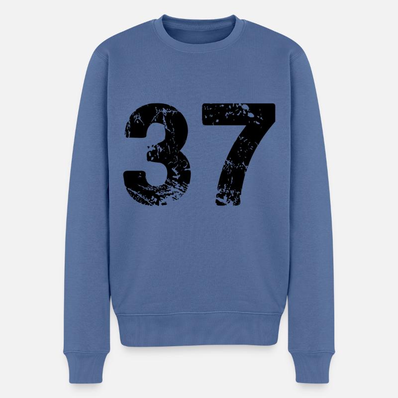 Maillot numéro 37 - Pull Premium bio Homme - bleu pigeon
