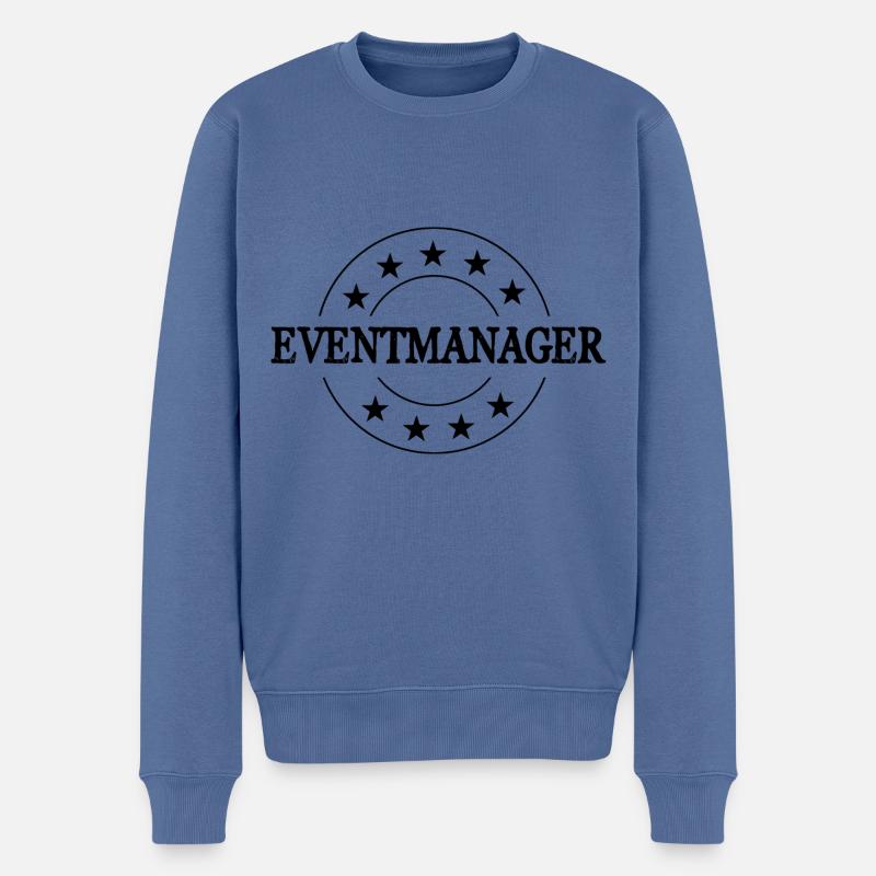 Eventmanager - Männer Premium Bio Pullover - Taubenblau