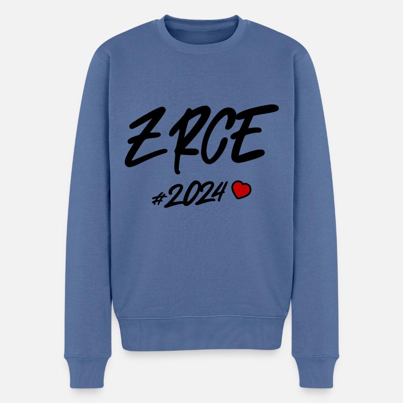 Zrce 2024 Coeur - Pull Premium bio Homme - bleu pigeon