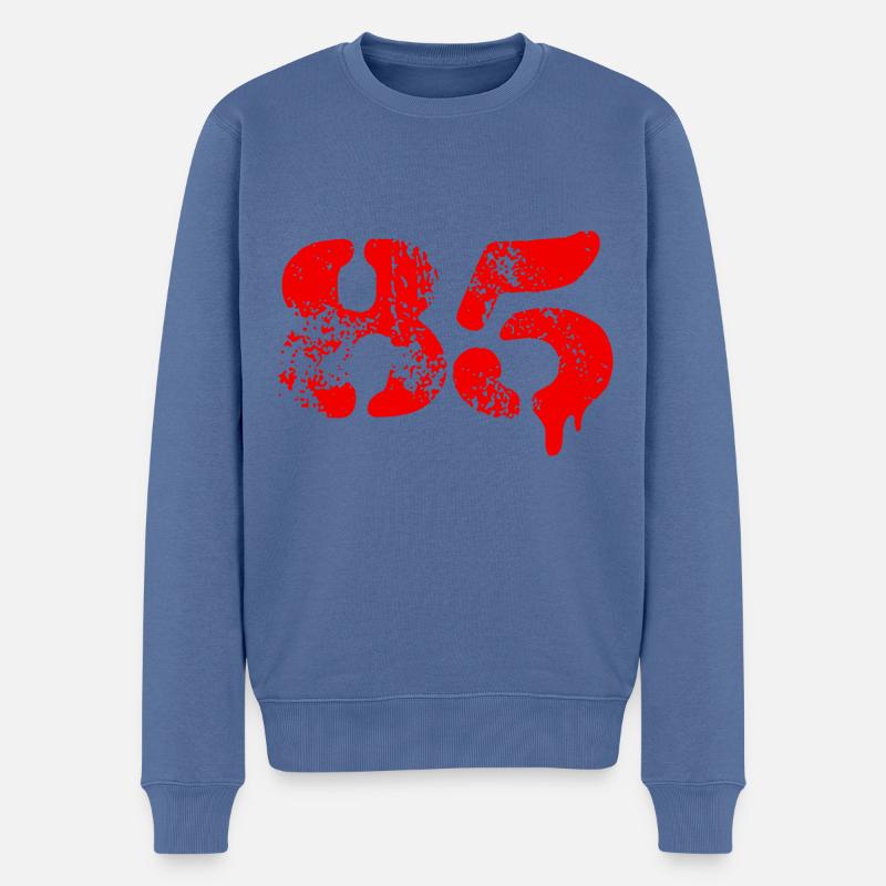 Symbole numérique 85 - Pull Premium bio Homme - bleu pigeon