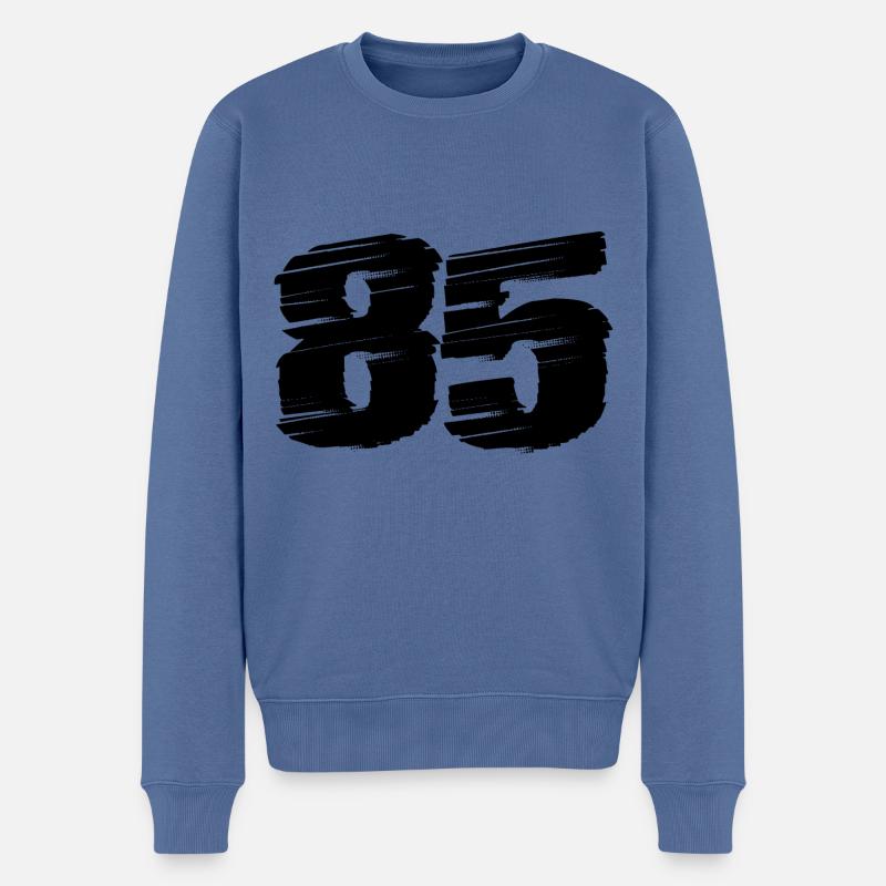 85 Maillot numéro - Pull Premium bio Homme - bleu pigeon