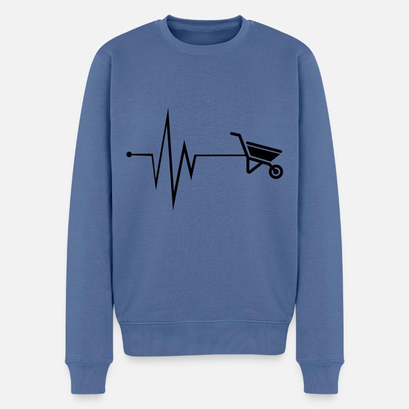 Pouls de brouette - Pull Premium bio Homme - bleu pigeon