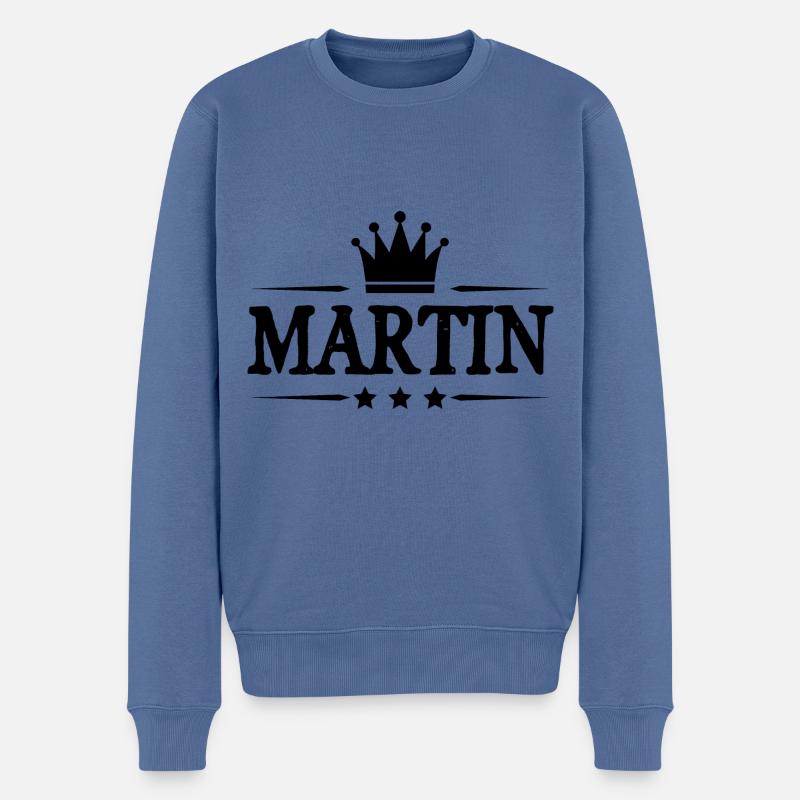 Martin - Pull Premium bio Homme - bleu pigeon