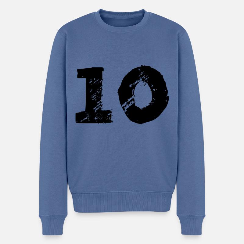 Maillot 10 numéro - Pull Premium bio Homme - bleu pigeon