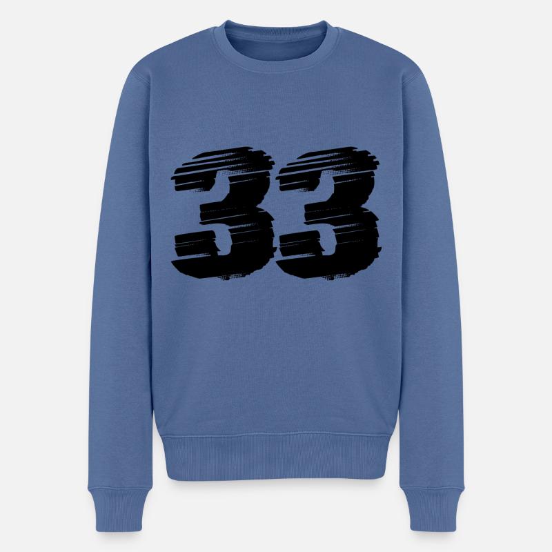 33 Maillot numéro - Pull Premium bio Homme - bleu pigeon