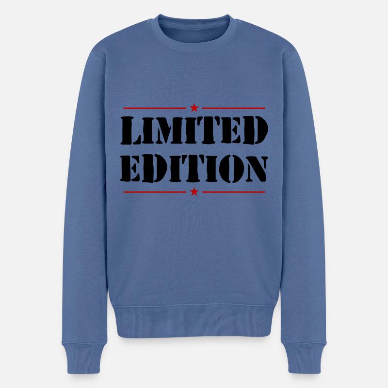 Slogan en édition limitée - Pull Premium bio Homme - bleu pigeon