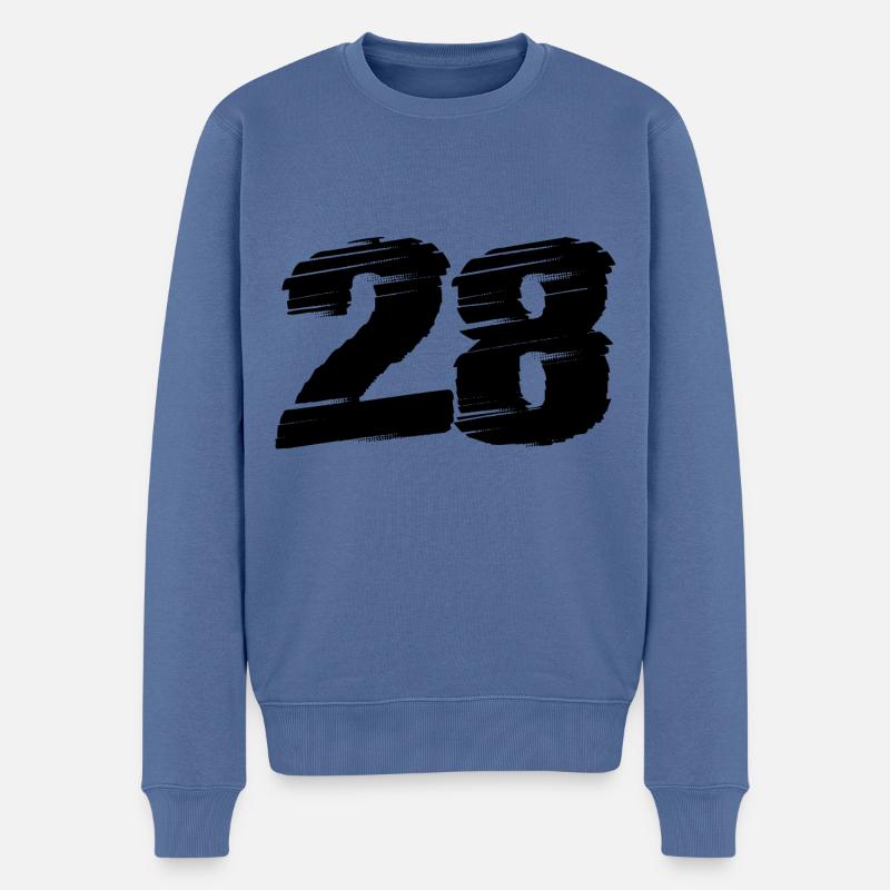 Maillot 28 numéro - Pull Premium bio Homme - bleu pigeon