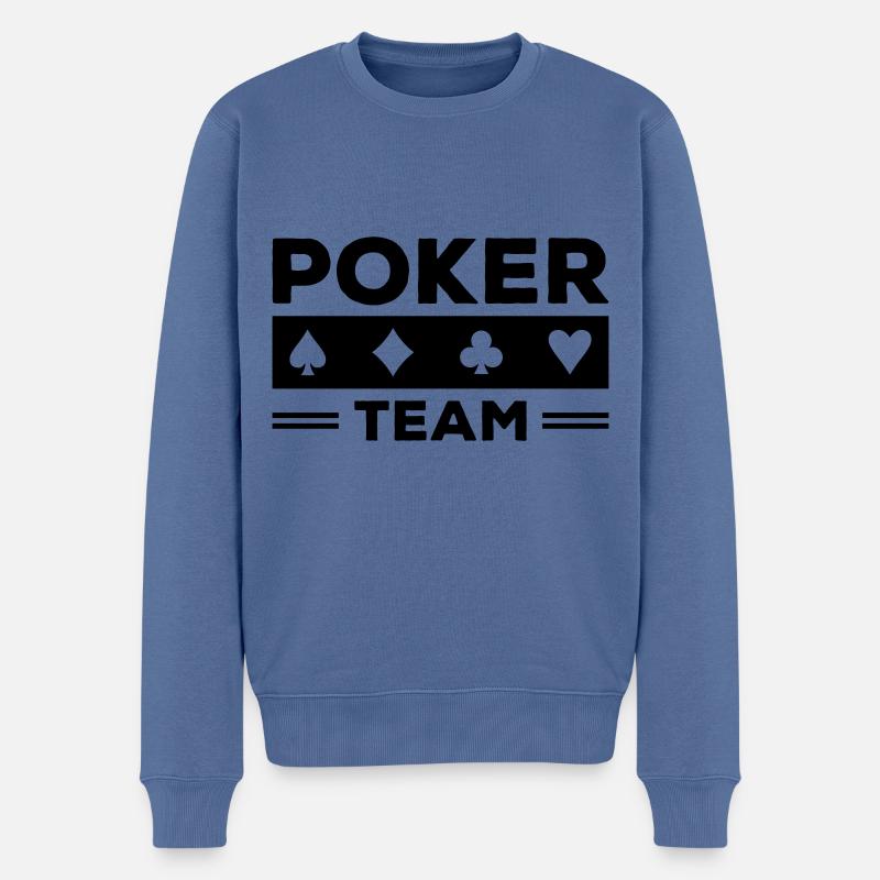 équipe de poker - Pull Premium bio Homme - bleu pigeon