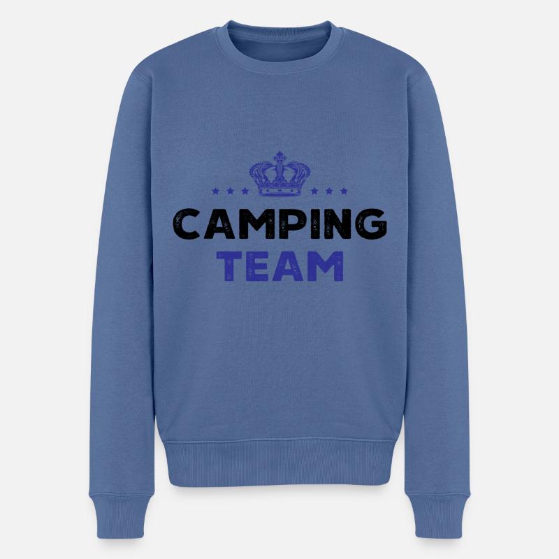 Équipe de camping - Pull Premium bio Homme - bleu pigeon