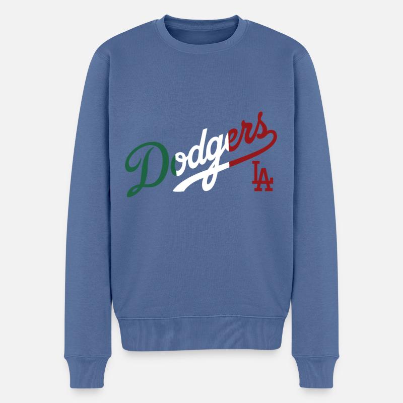 Sweat à capuche Dodgers LA - Pull Premium bio Homme - bleu pigeon