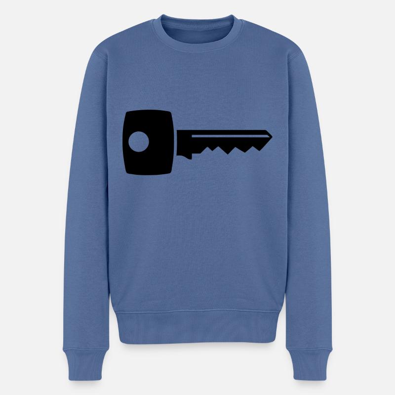 Clé - Pull Premium bio Homme - bleu pigeon