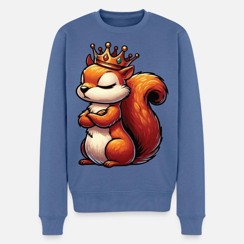 Écureuil Écureuil Écureuil Amoureux des rongeurs - Pull Premium bio Homme - bleu pigeon