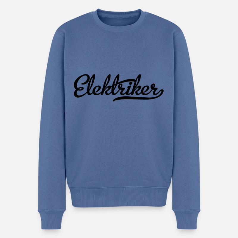 elektriker - Männer Premium Bio Pullover - Taubenblau